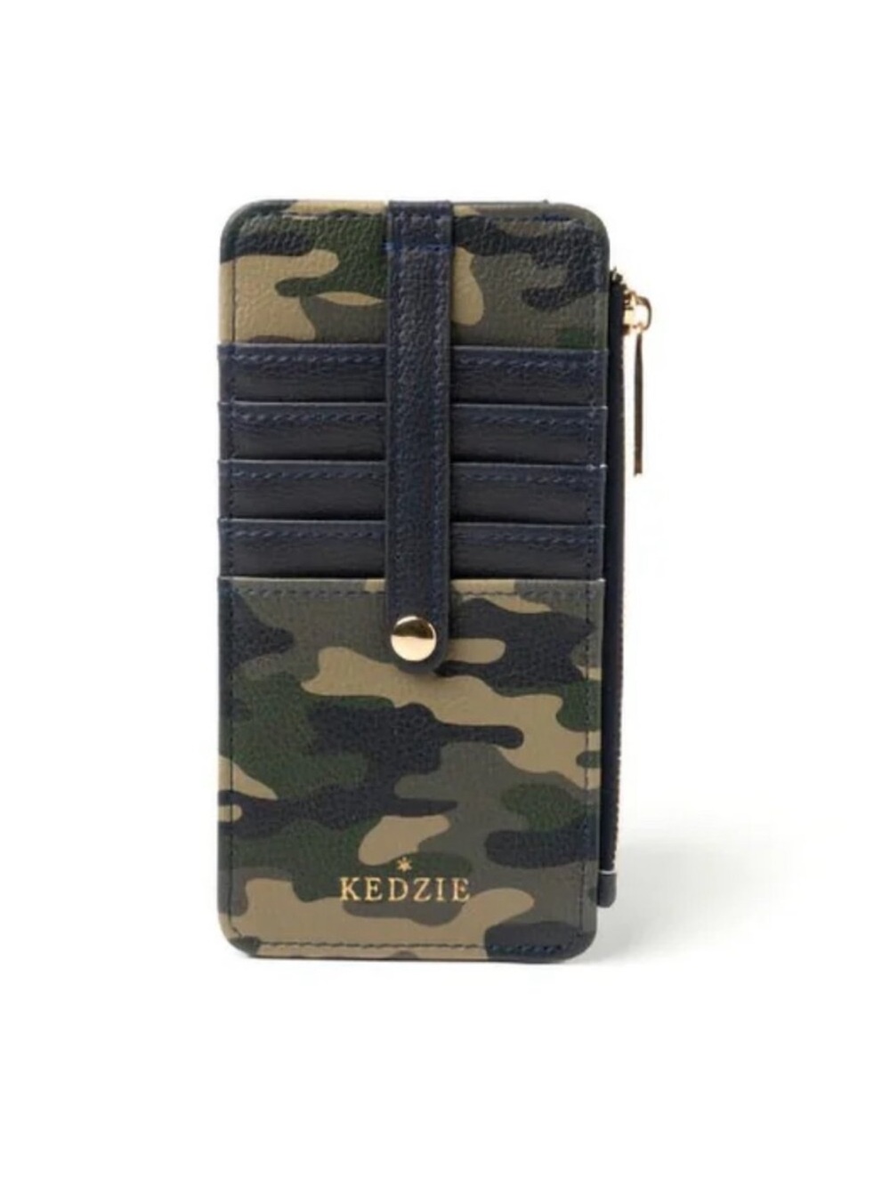 Kedzie Essentials Slim Card Wallet Camo Minimalist Camouflage Organizer
